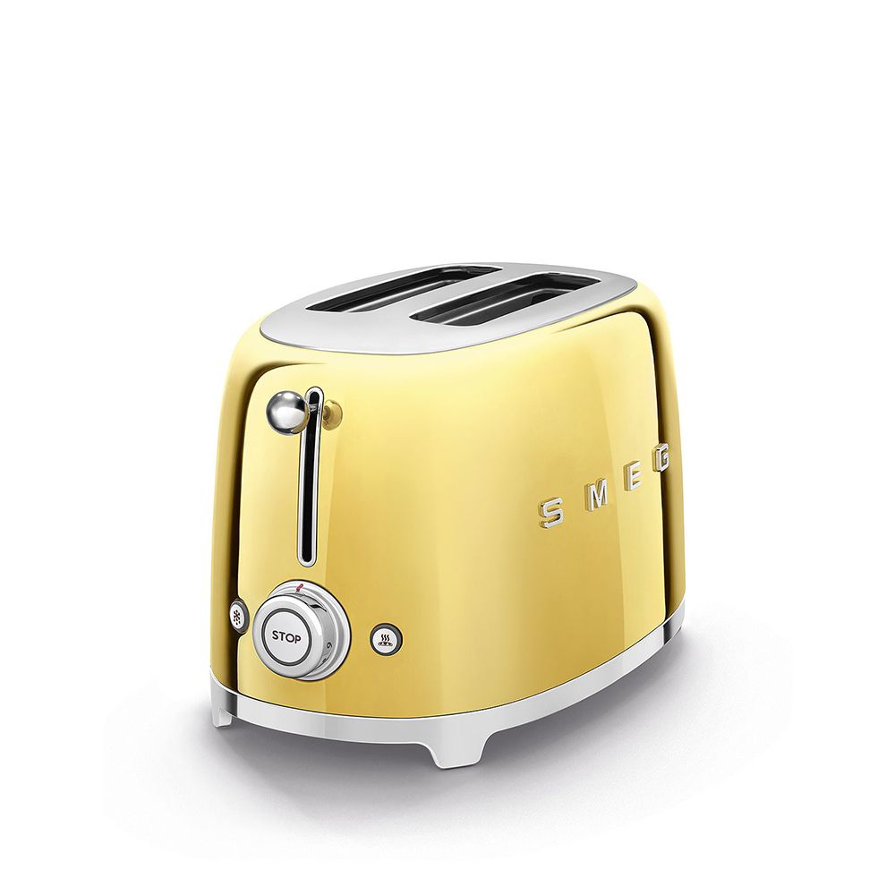 Smeg - 2-slices toaster compact - design line style The 50 ° years - gold