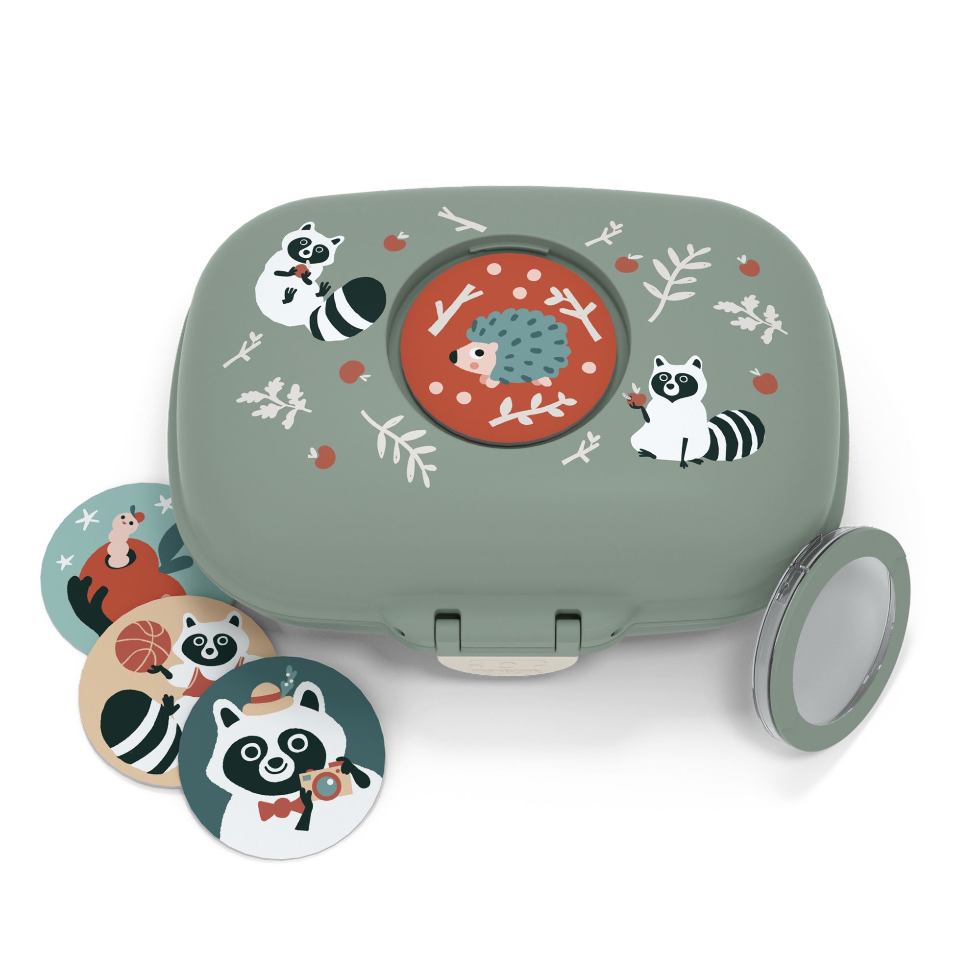 monbento - MB Gram Snack green Raccoon