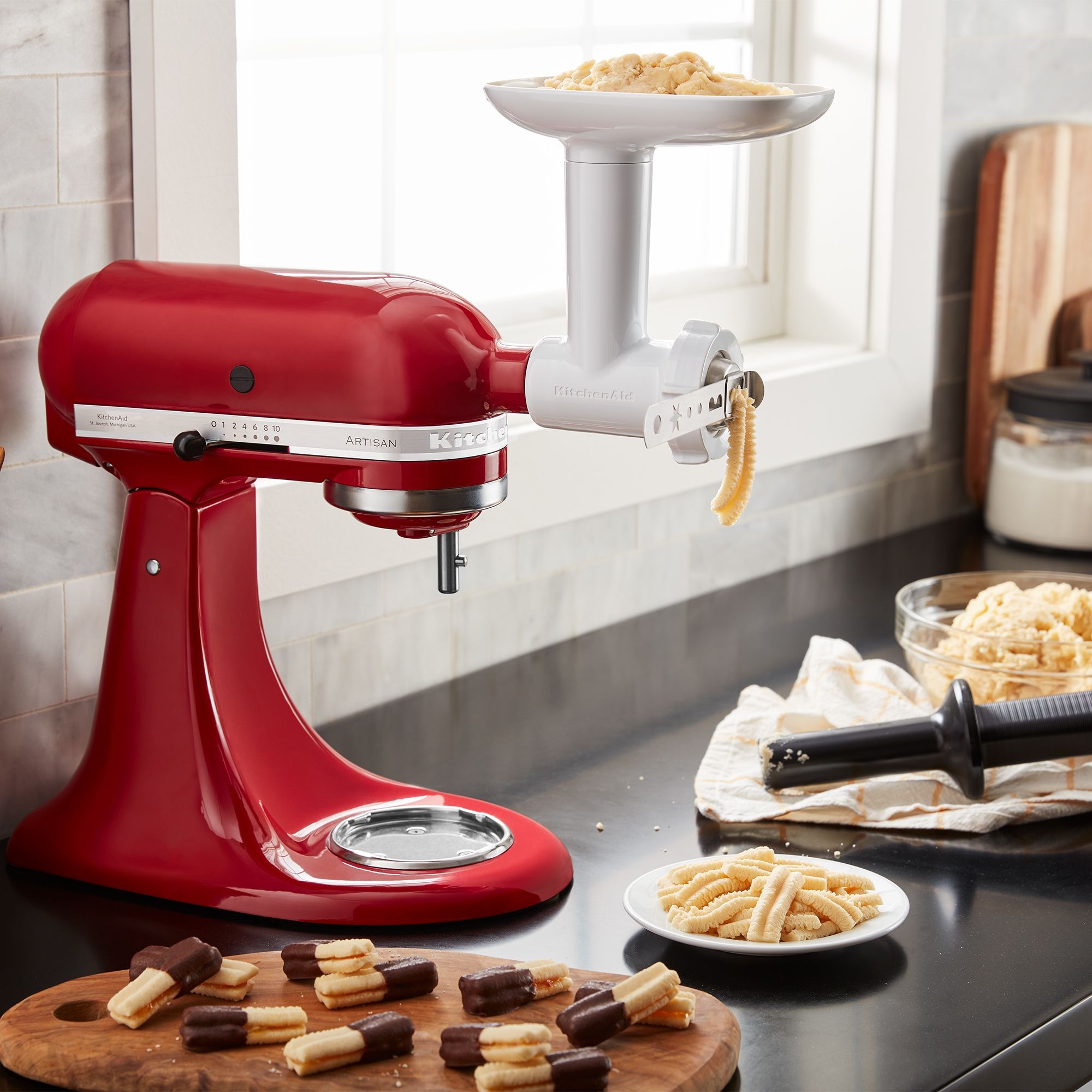 KitchenAid - Fleischwolf 5KSMFGA - Spritzgebäckvorsatz 5KSMCCA