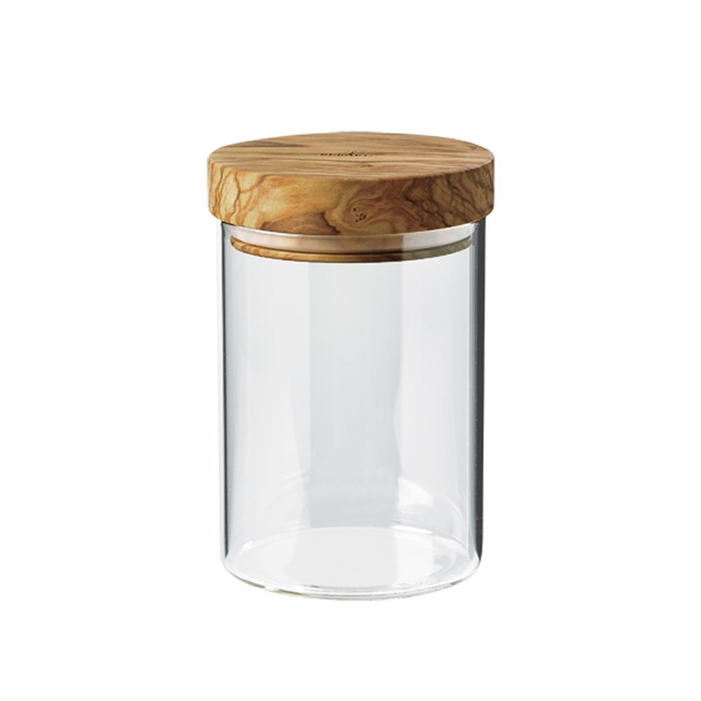 Berard Behälter Glas Holzdeckel 600ml Olivenholzdeckel