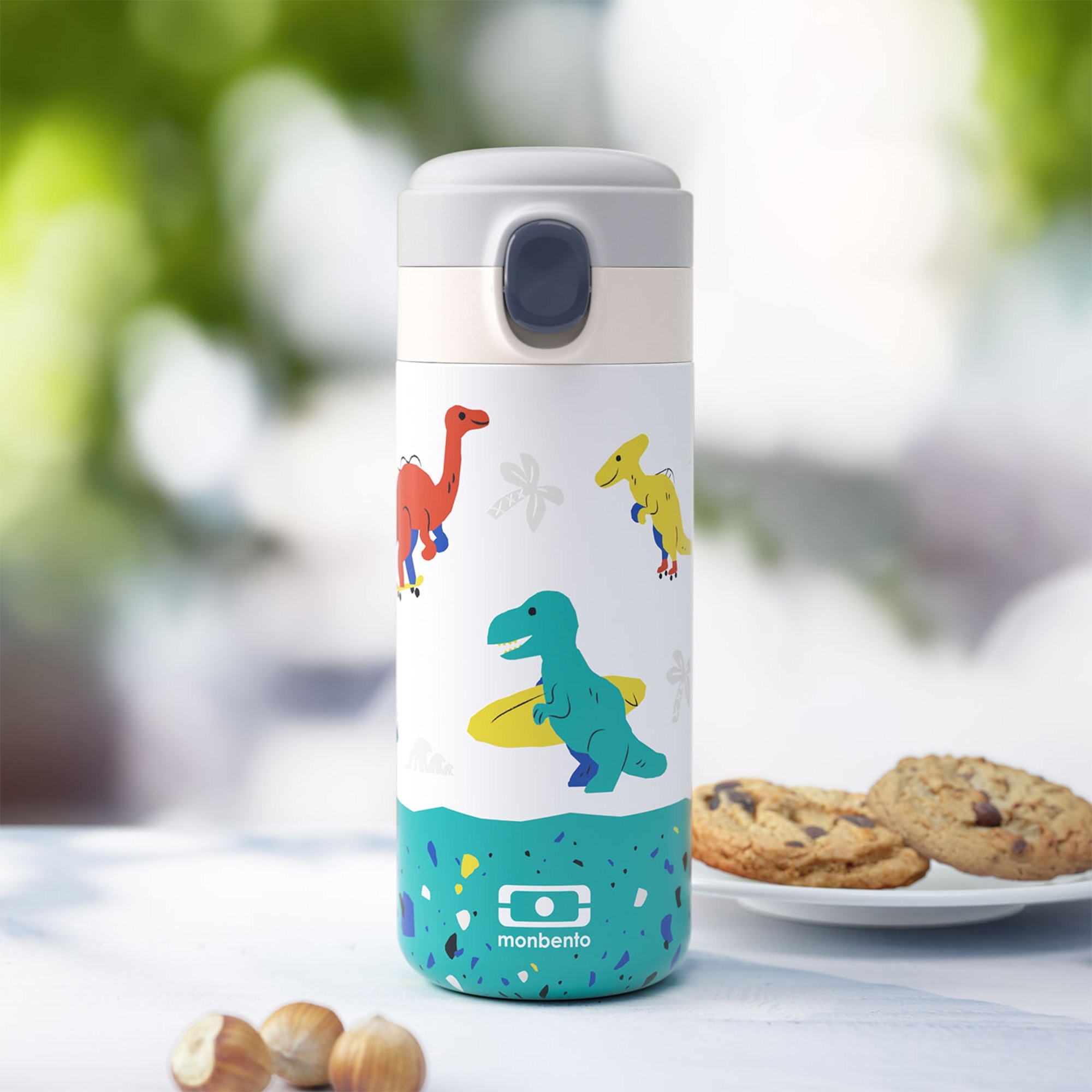 monbento - MB Pop blue Dino - compact isothermal bottle